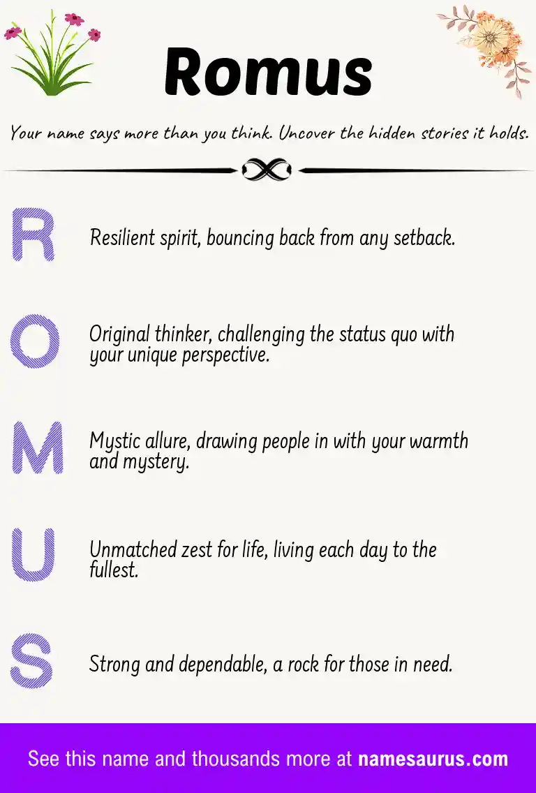Acrostic poem about Romus.