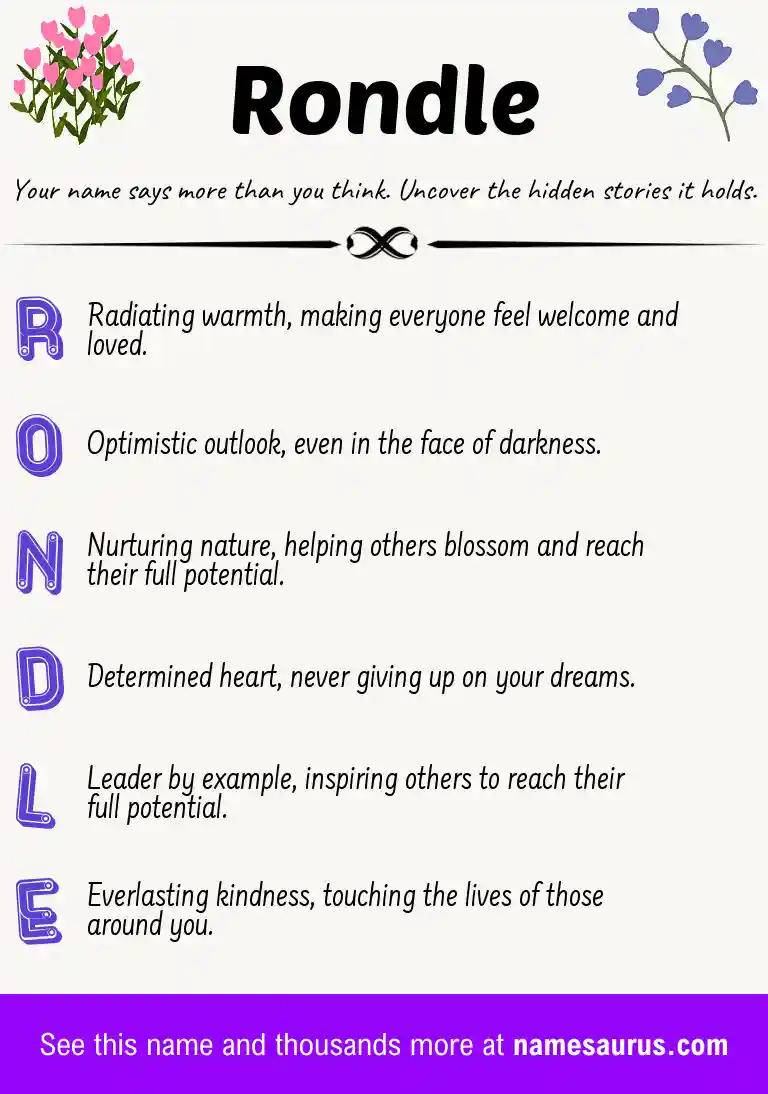 Acrostic poem about Rondle.
