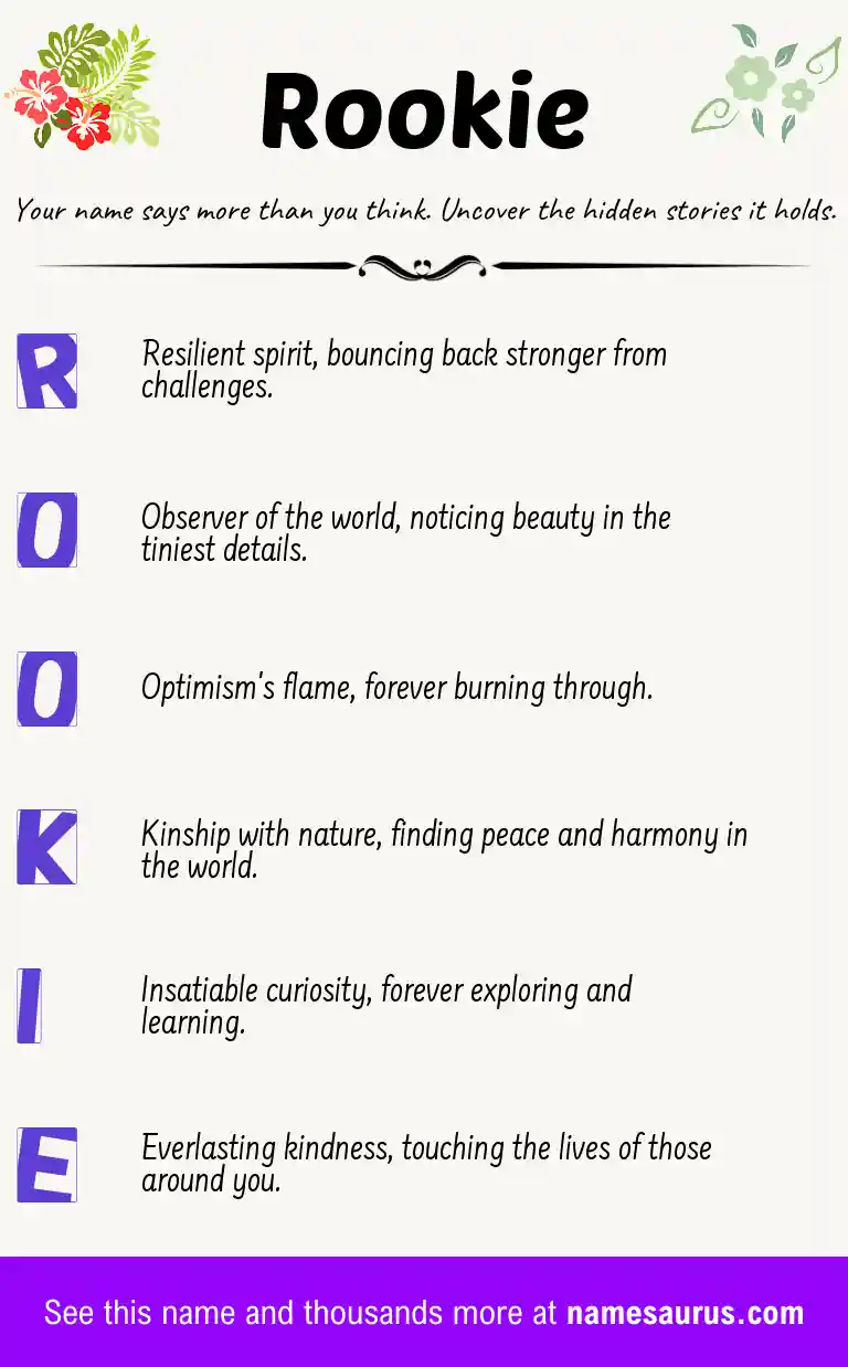 Acrostic poem about Rookie.