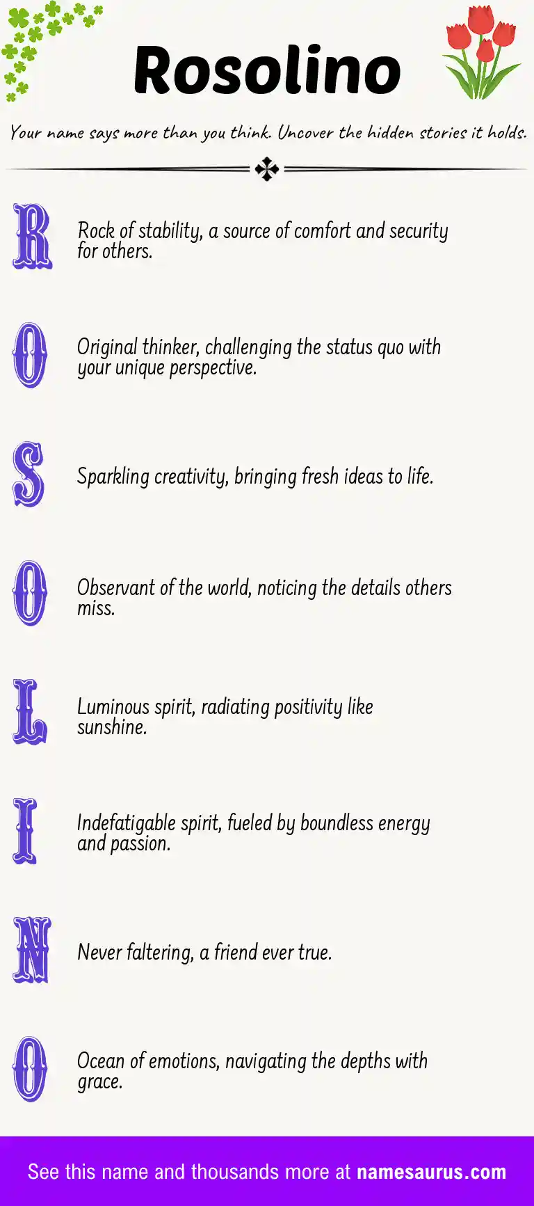 Acrostic poem about Rosolino.