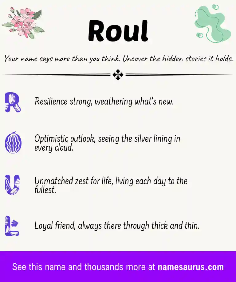 Acrostic poem about Roul.
