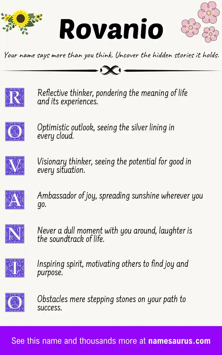 Acrostic poem about Rovanio.