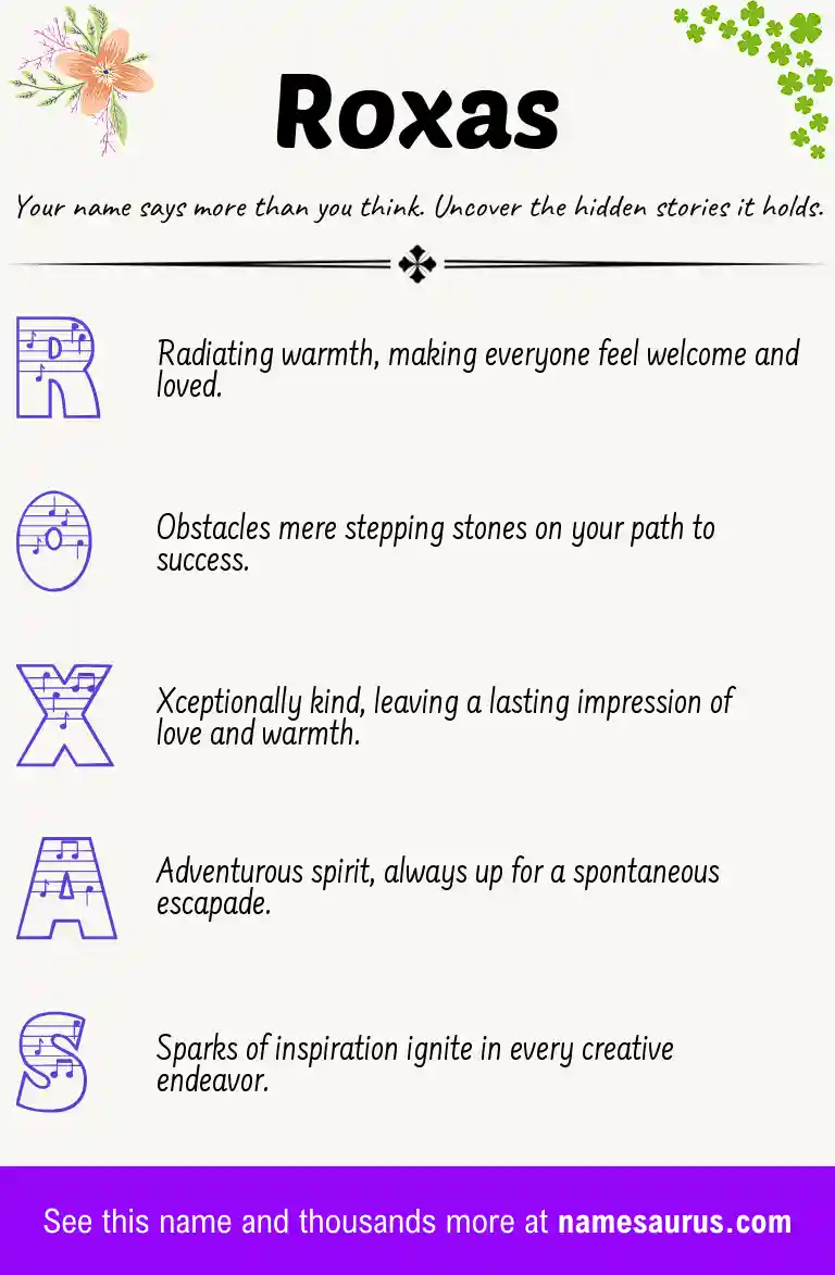 Acrostic poem about Roxas.