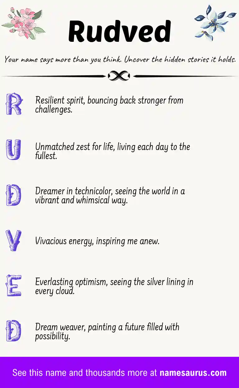 Acrostic poem about Rudved.