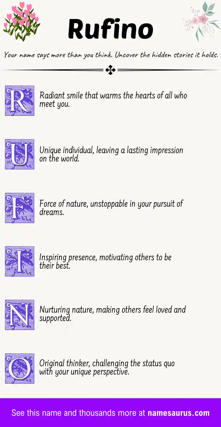 Acrostic poem about Rufino.