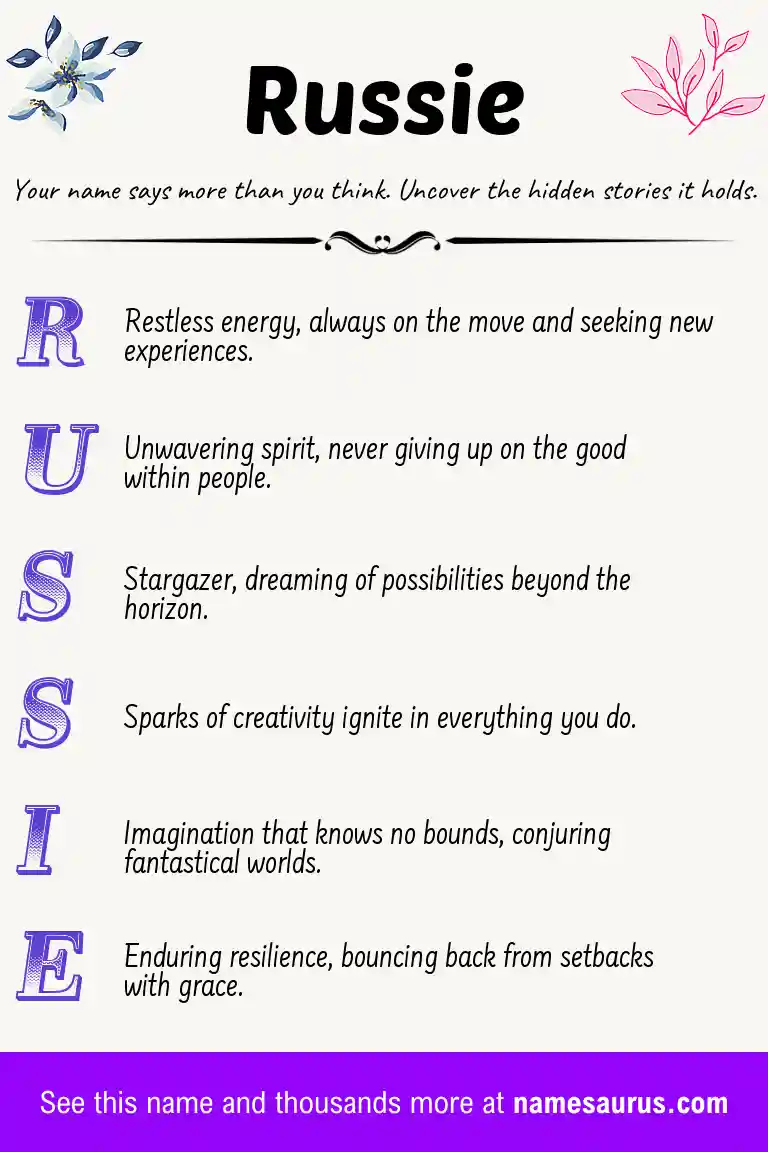 Acrostic poem about Russie.