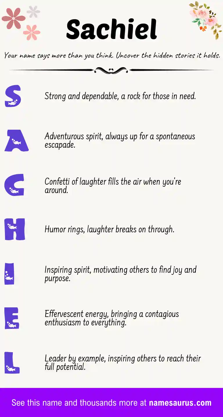 Acrostic poem about Sachiel.