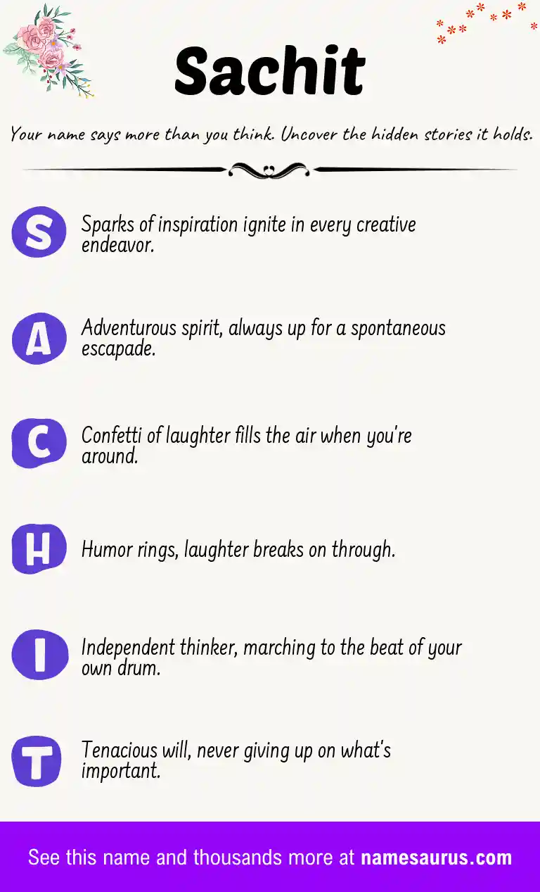 Acrostic poem about Sachit.