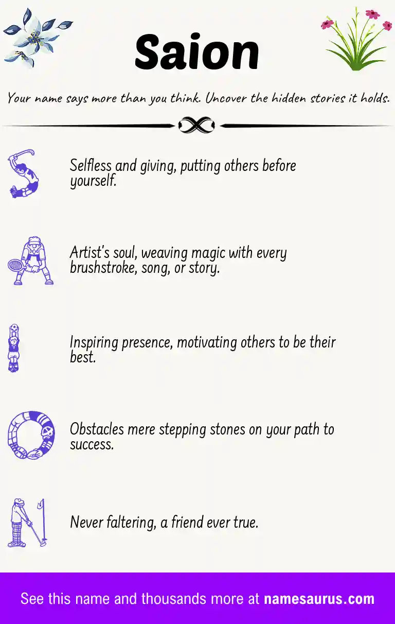 Acrostic poem about Saion.