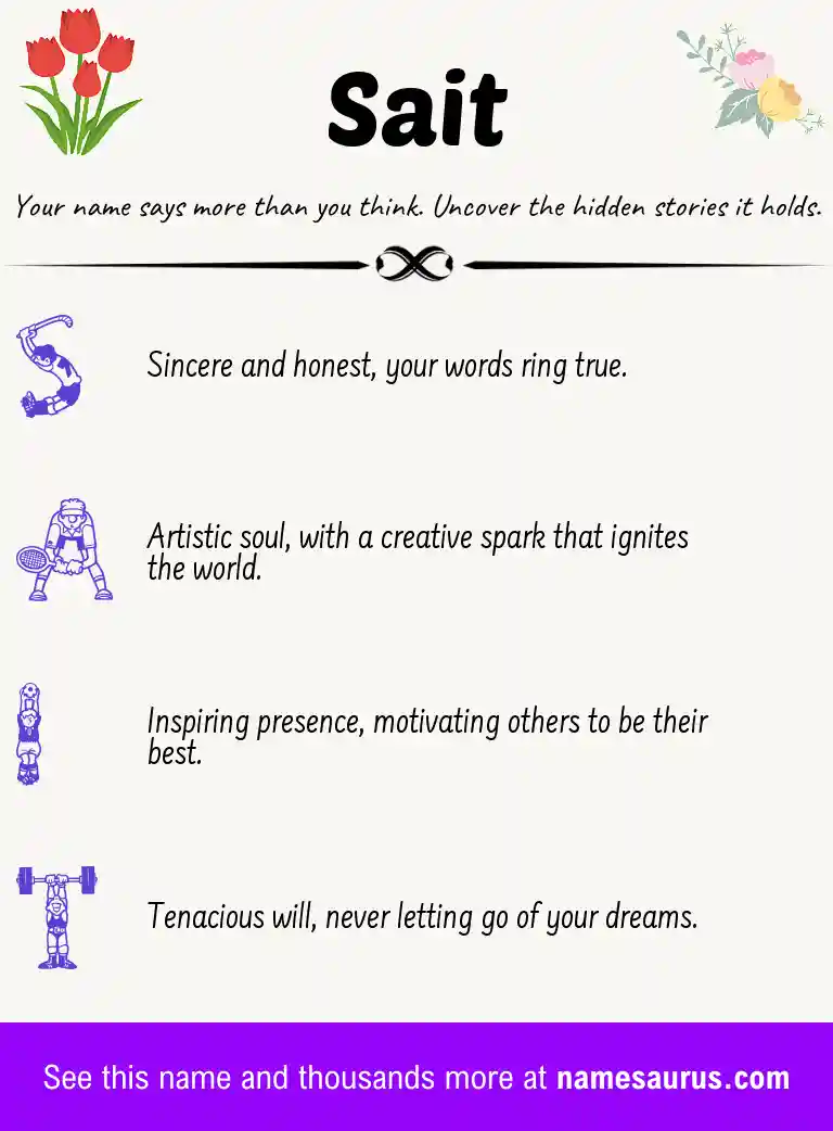 Acrostic poem about Sait.