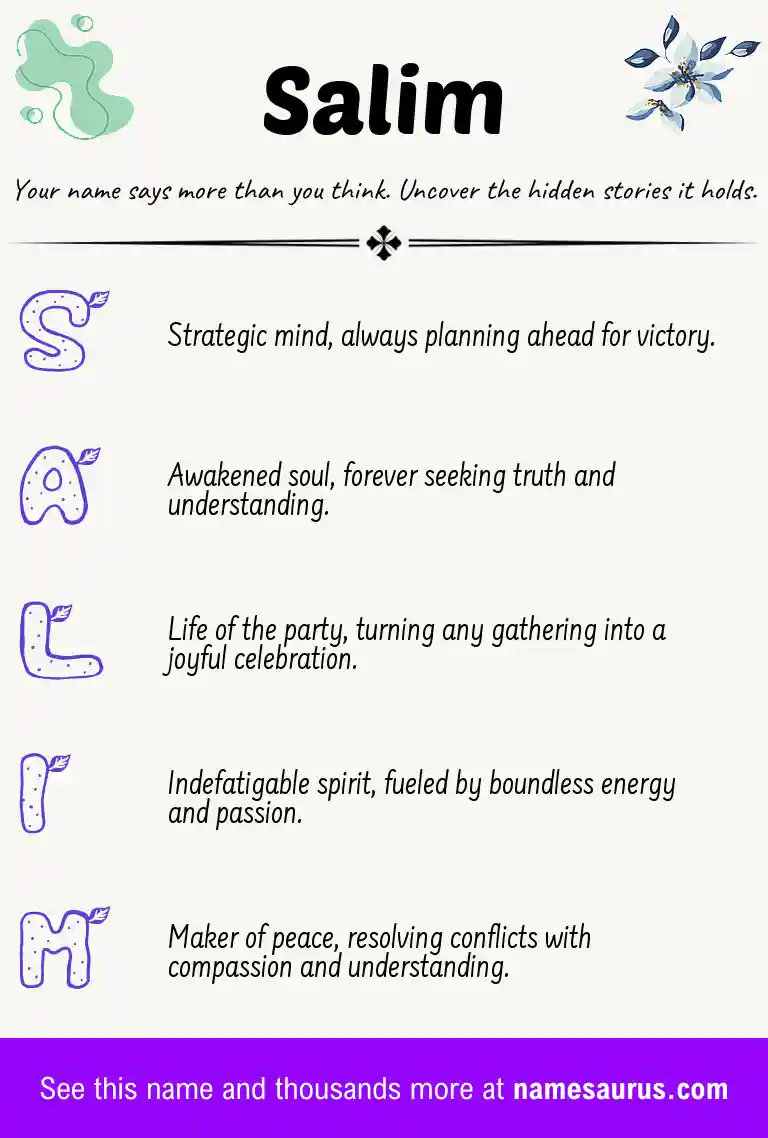 Acrostic poem about Salim.