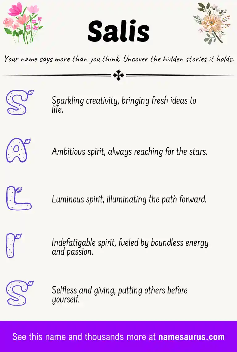 Acrostic poem about Salis.