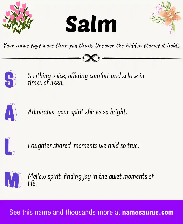 Acrostic poem about Salm.