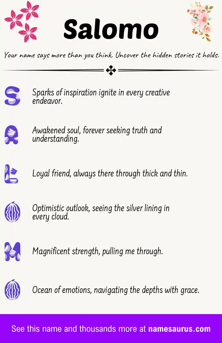Acrostic poem about Salomo.