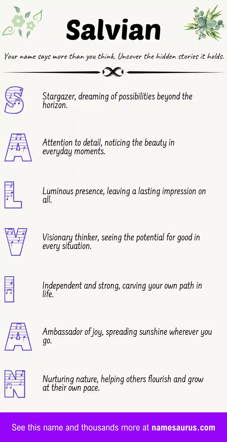 Acrostic poem about Salvian.
