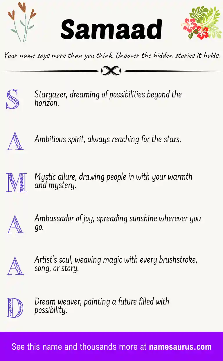 Acrostic poem about Samaad.