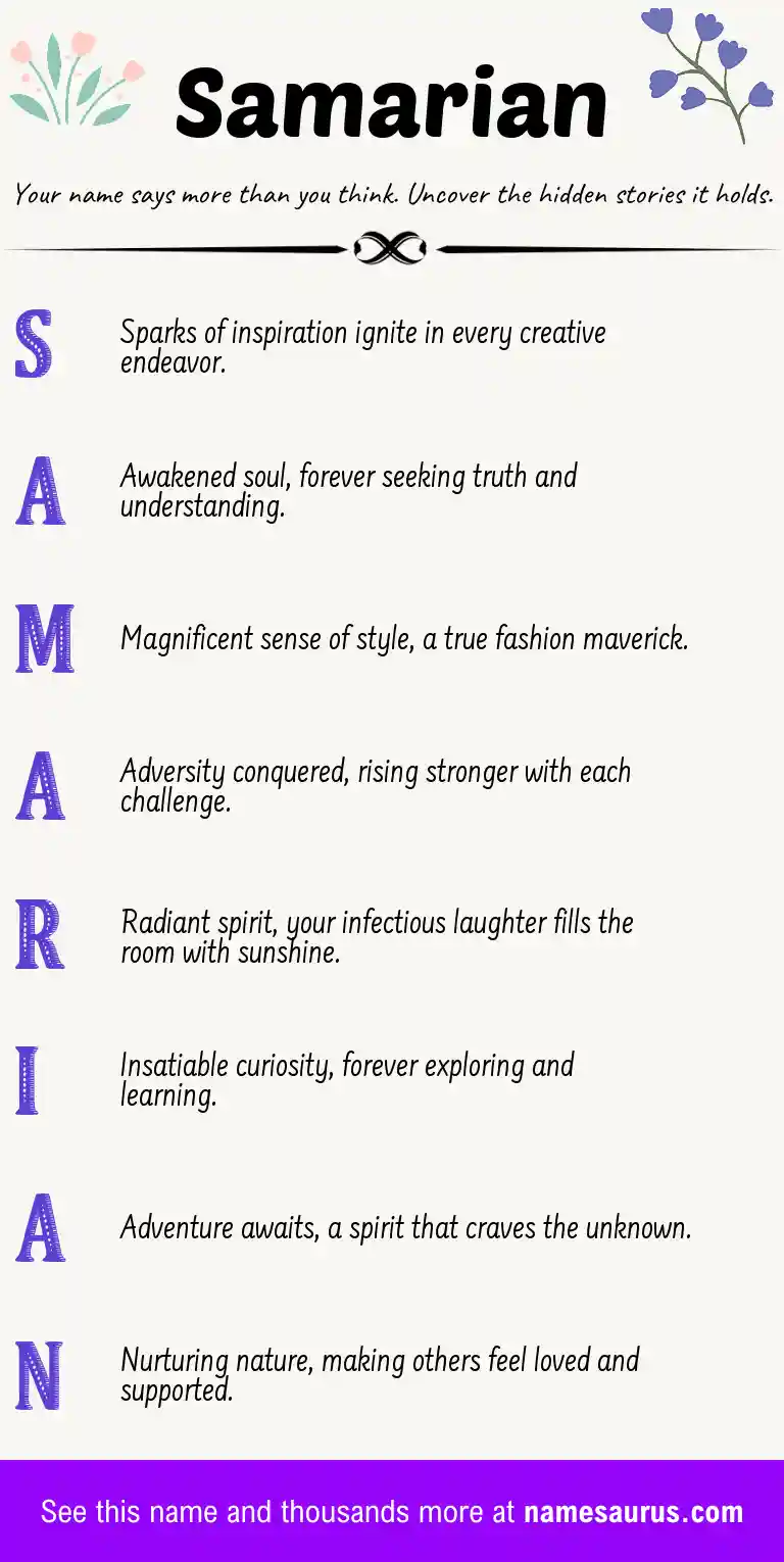 Acrostic poem about Samarian.