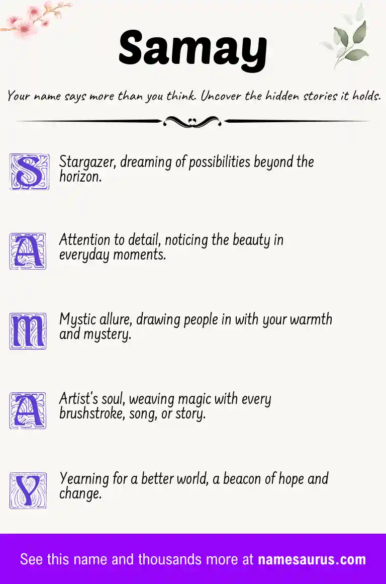 Acrostic poem about Samay.