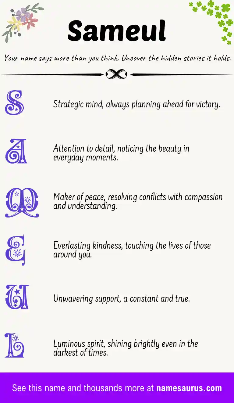 Acrostic poem about Sameul.