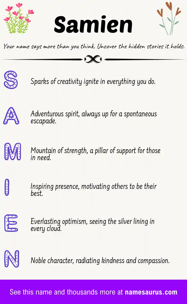 Acrostic poem about Samien.