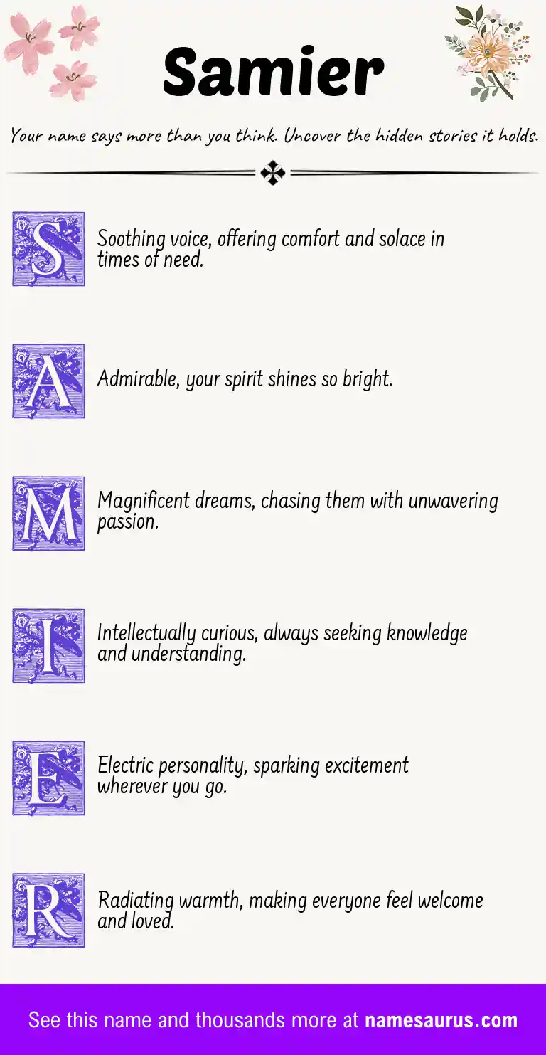 Acrostic poem about Samier.