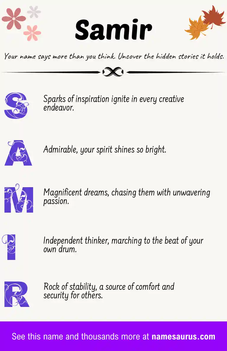 Acrostic poem about Samir.