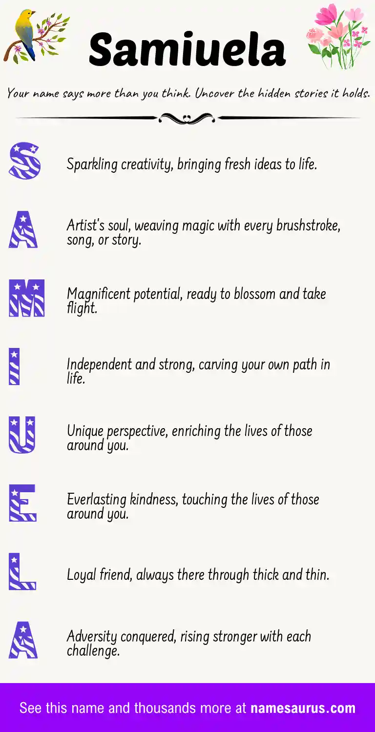 Acrostic poem about Samiuela.