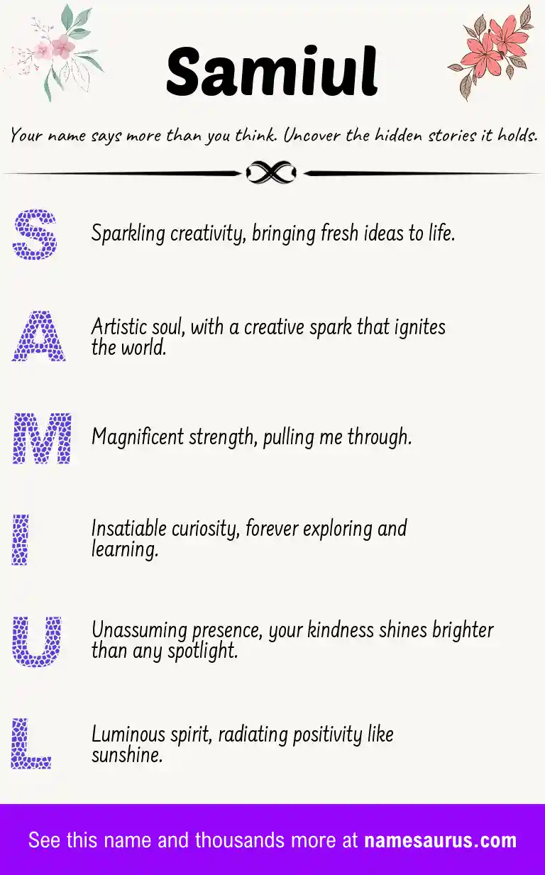 Acrostic poem about Samiul.