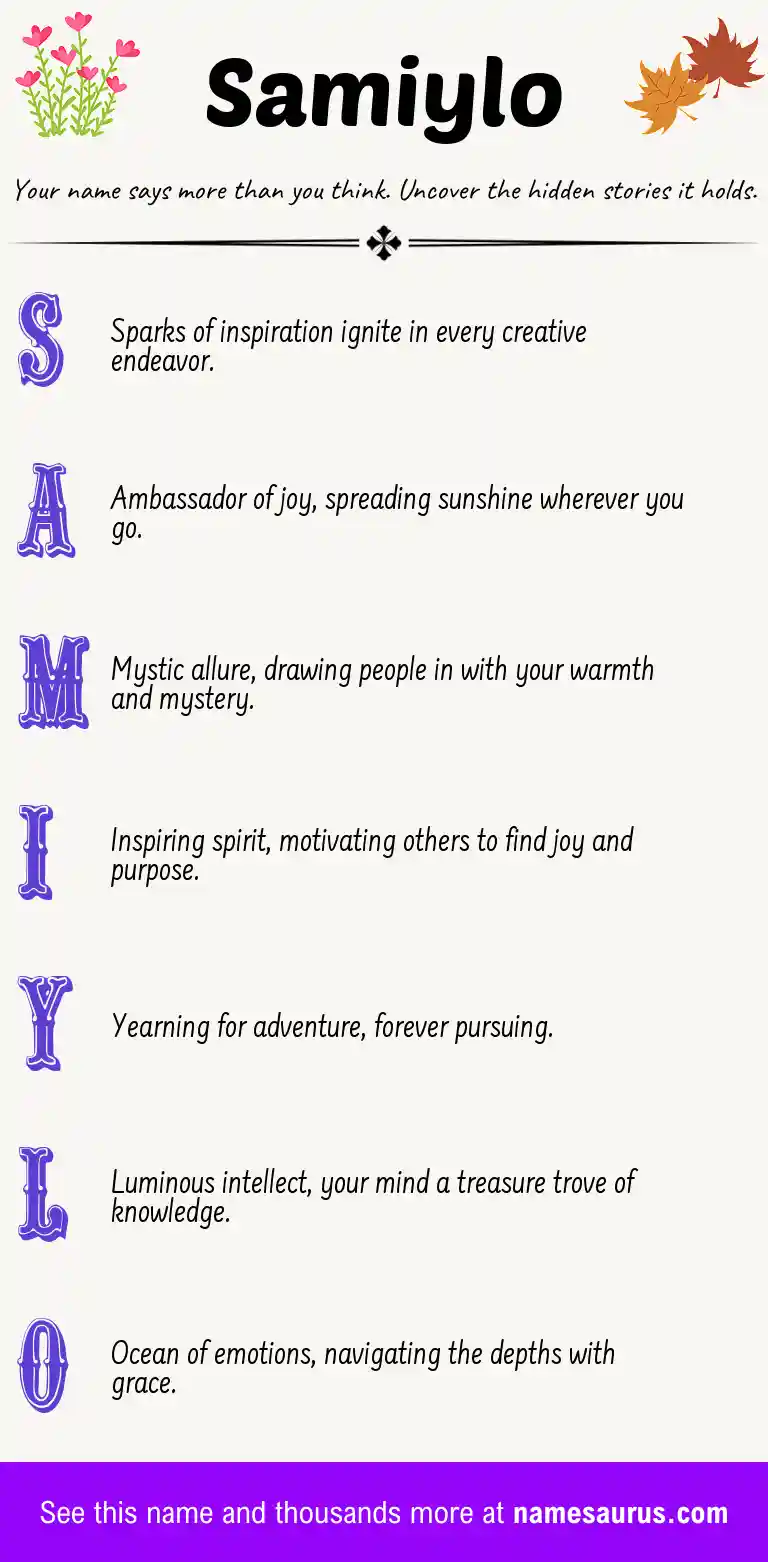 Acrostic poem about Samiylo.