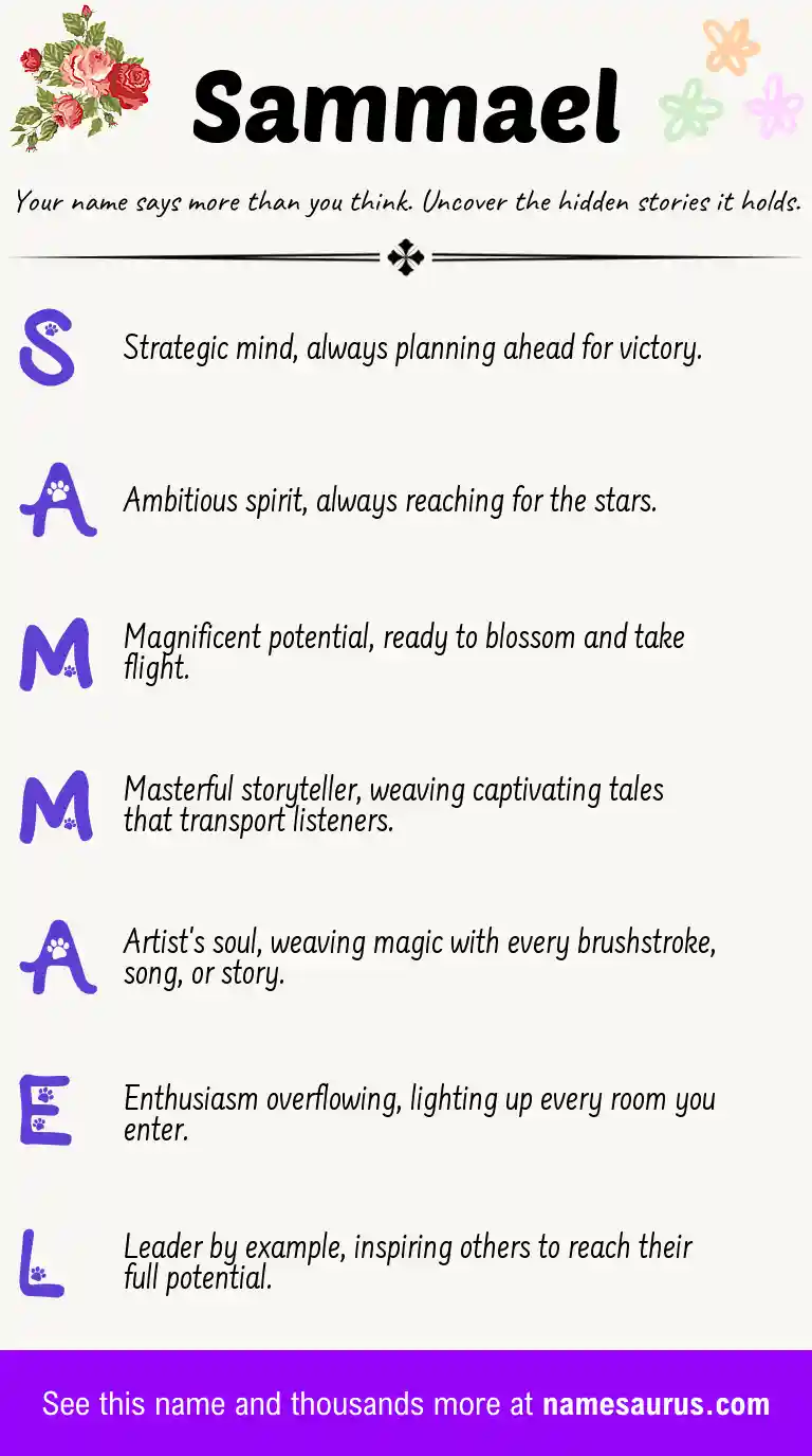 Acrostic poem about Sammael.