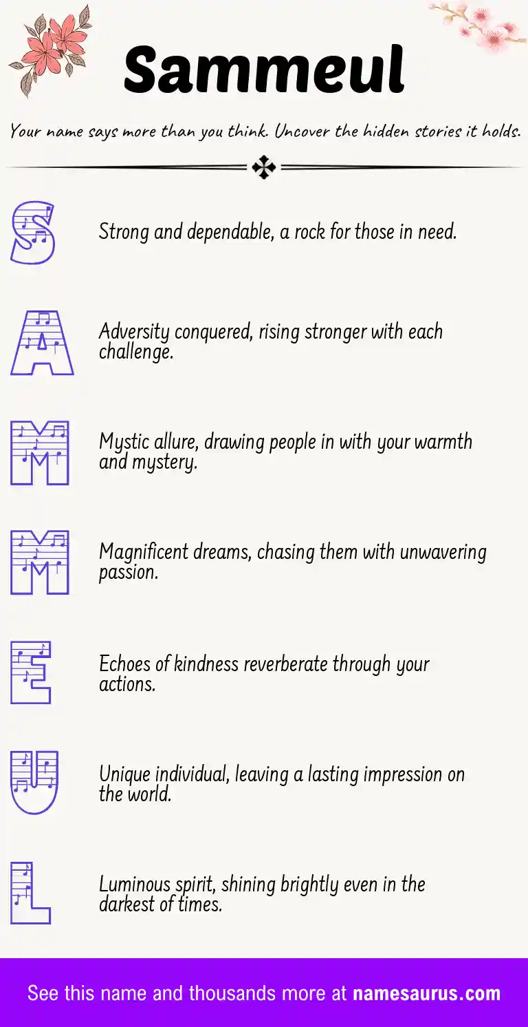 Acrostic poem about Sammeul.