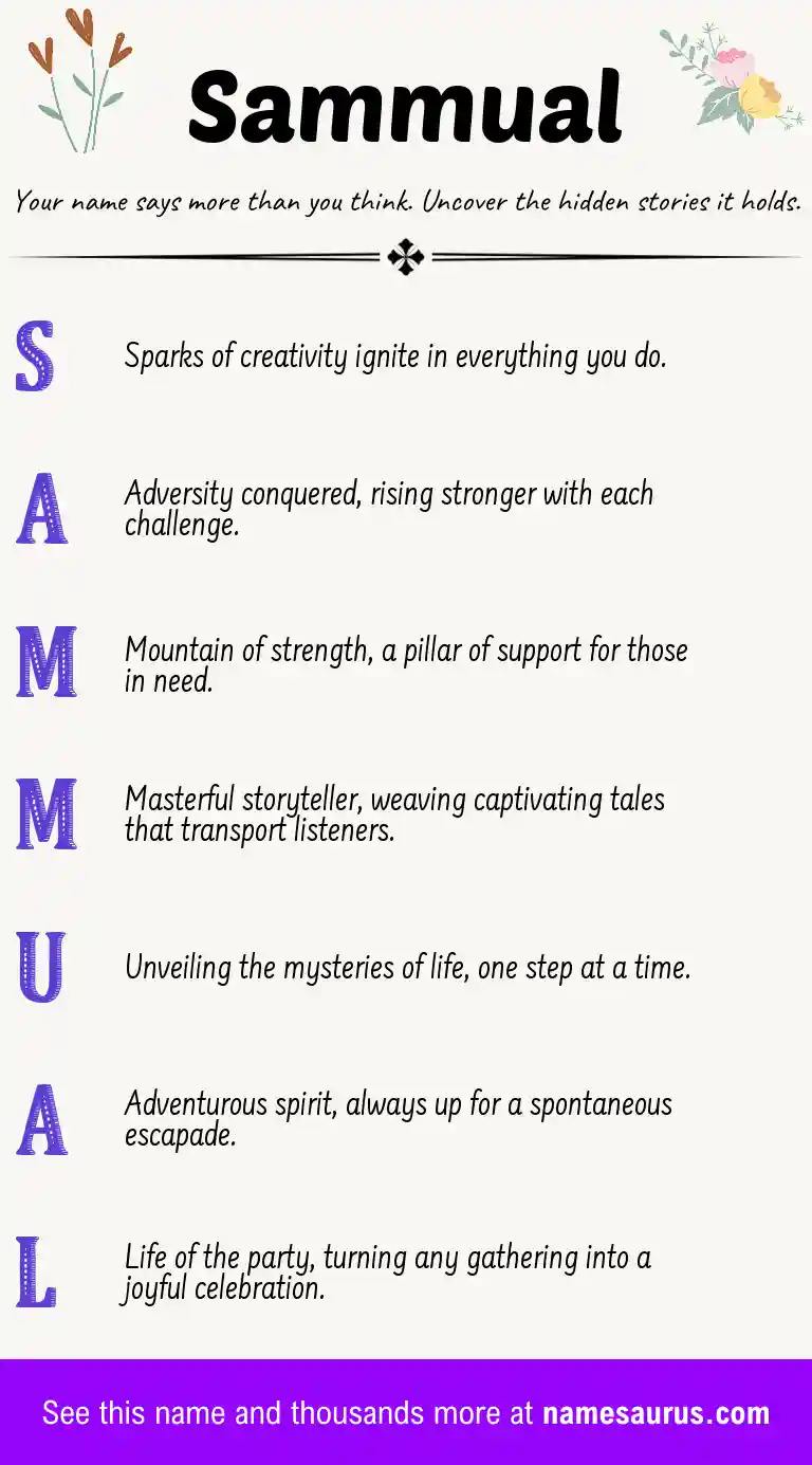 Acrostic poem about Sammual.