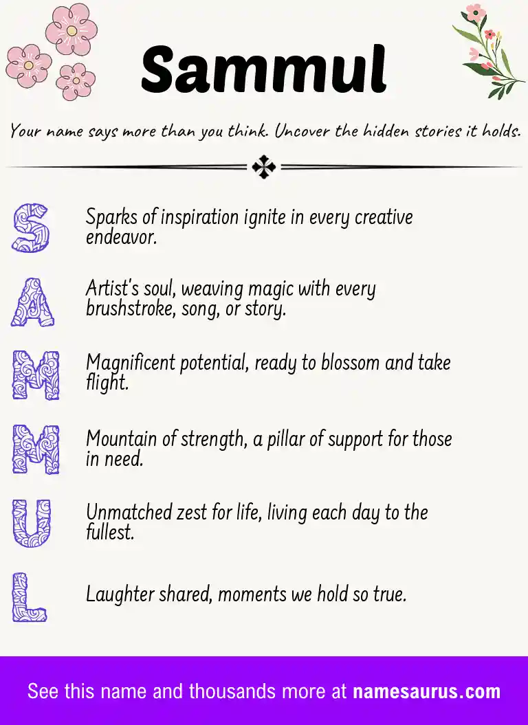 Acrostic poem about Sammul.