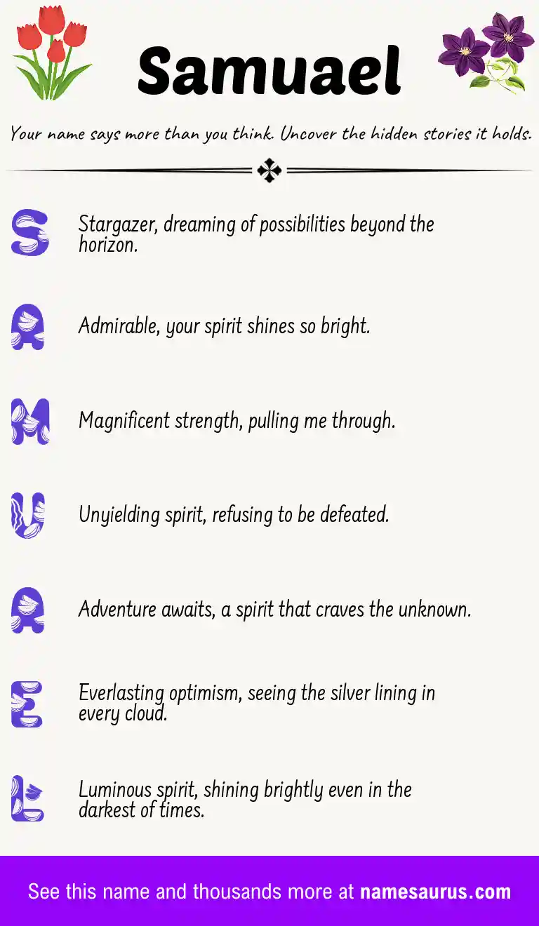 Acrostic poem about Samuael.