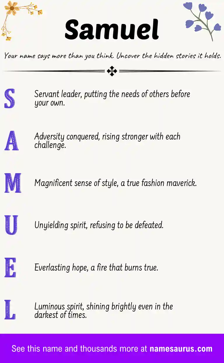 Acrostic poem about Samuel.