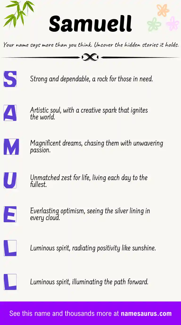 Acrostic poem about Samuell.