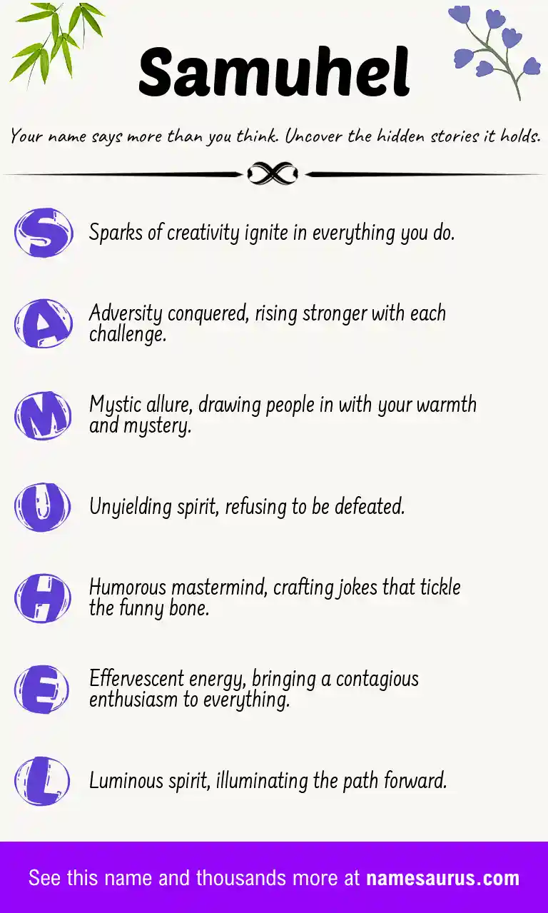 Acrostic poem about Samuhel.
