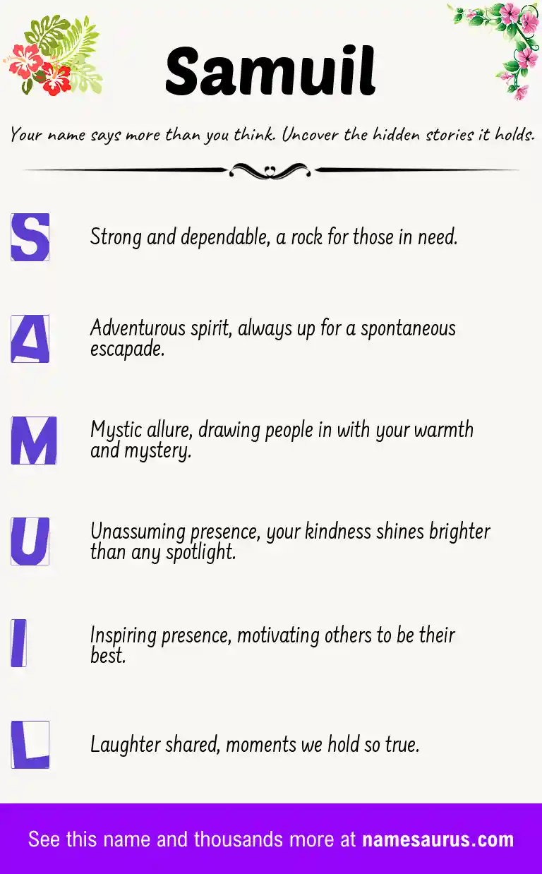 Acrostic poem about Samuil.