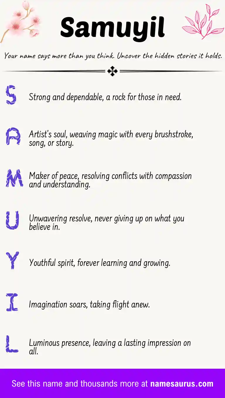 Acrostic poem about Samuyil.