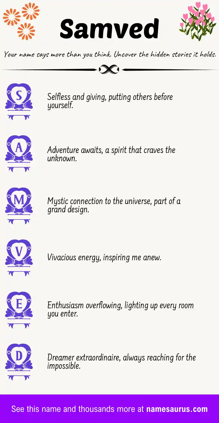Acrostic poem about Samved.