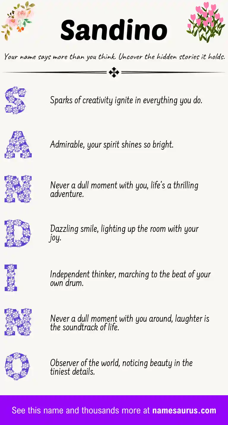 Acrostic poem about Sandino.