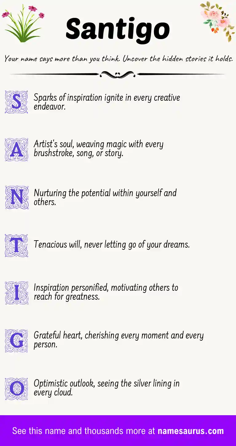 Acrostic poem about Santigo.