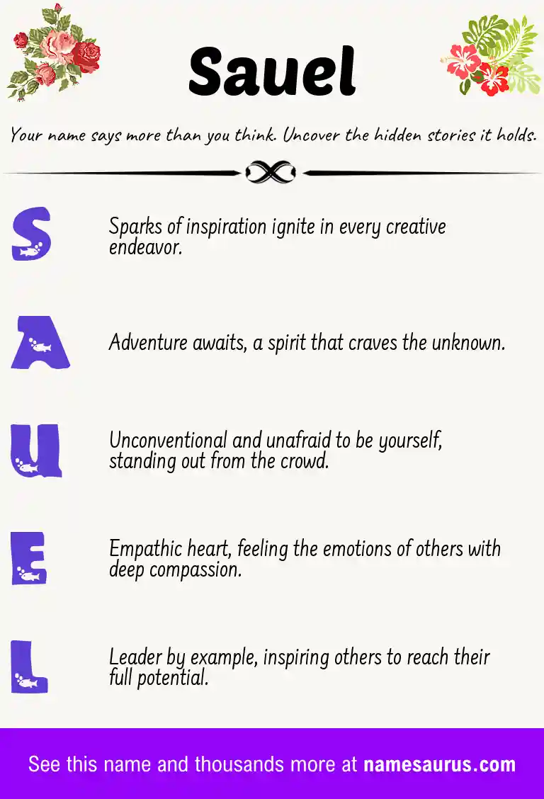Acrostic poem about Sauel.
