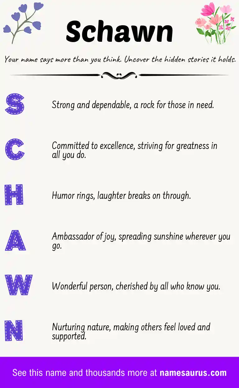 Acrostic poem about Schawn.