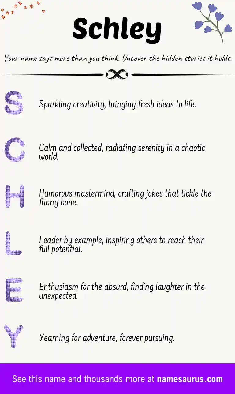 Acrostic poem about Schley.
