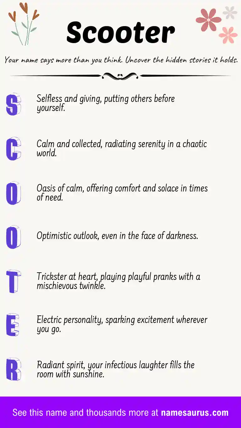 Acrostic poem about Scooter.