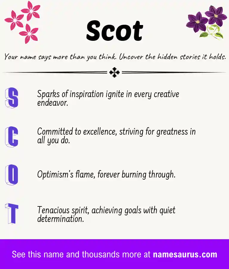 Acrostic poem about Scot.