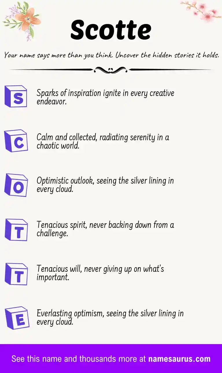 Acrostic poem about Scotte.