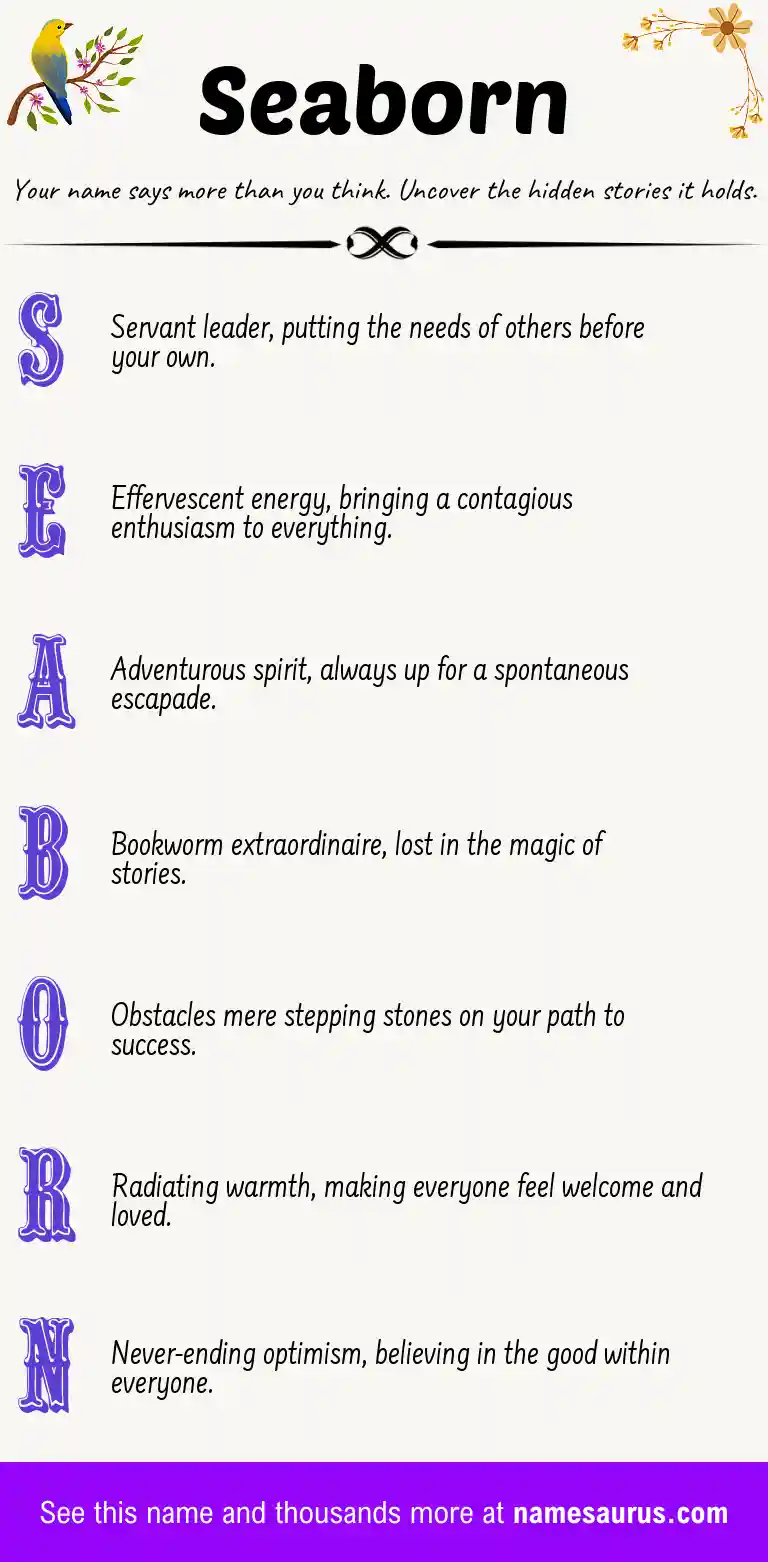 Acrostic poem about Seaborn.
