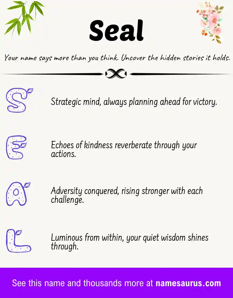 Acrostic poem about Seal.